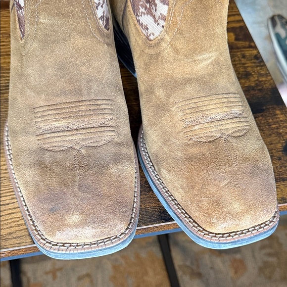 Ariat Camo Patriot Tan Distressed Men's Western Boots - Picture 9 of 10
